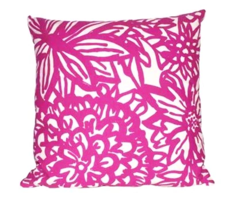 Flora Pillow-Hot Pink