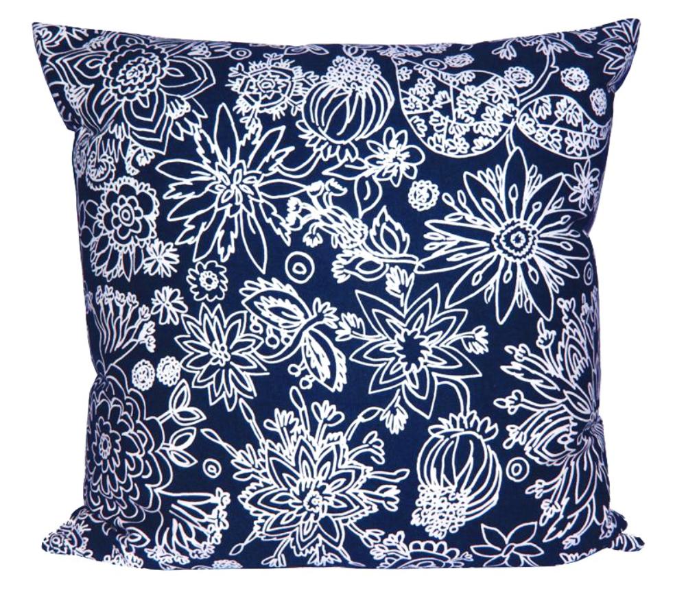 Stella Paisley Pillow-Navy